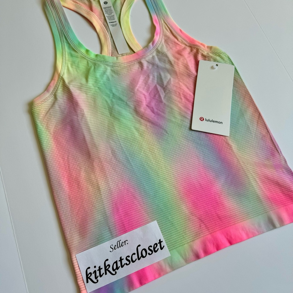 🆕 PSYCHEDELIC WASH MULTI - NWT lululemon swiftly tech racerback 2.0 race length - Picture 2 of 8